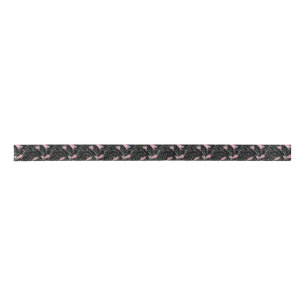 Beautiful Flowers and Swirls Pattern Tote Bag Satin Ribbon