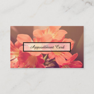 beautiful flowers appointment reminder card