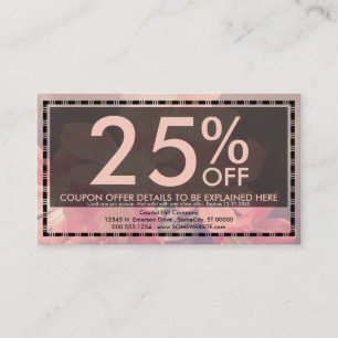beautiful flowers coupon card
