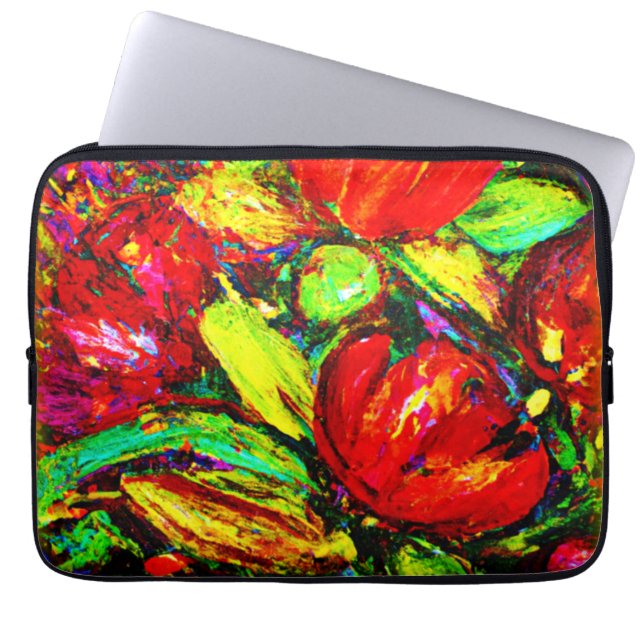 "Beautiful Flowers" Cute Art. Buy Now Laptop Sleeve (Front)