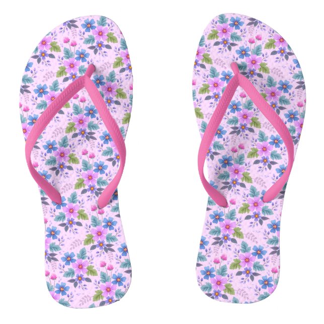 Beautiful Flowers Floral Pattern-36841 Jandals (Footbed)