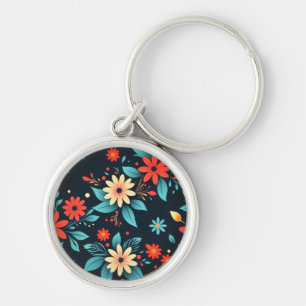 Beautiful Flowers Floral Pattern-48965 Key Ring