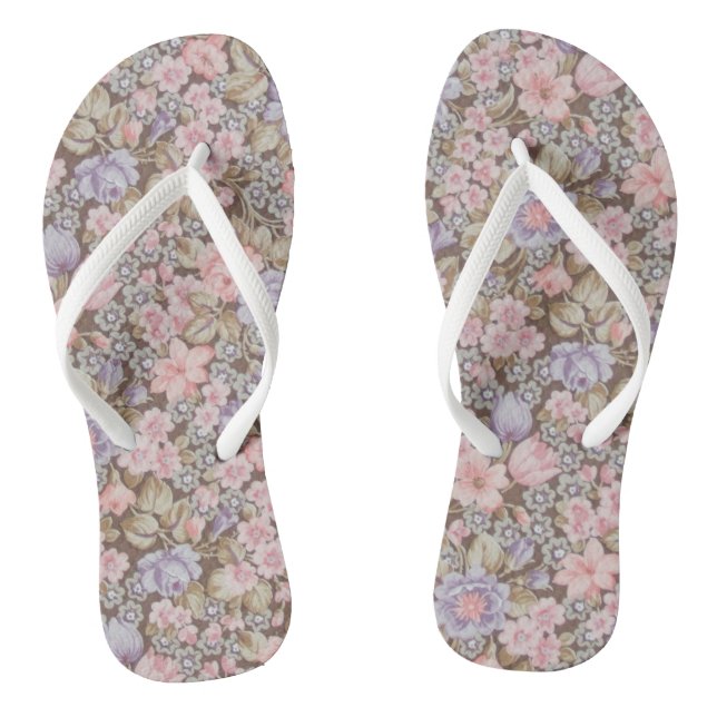 beautiful flowers floral textures jandals (Footbed)