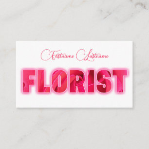 Beautiful flowers for floristic and garden experts business card