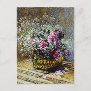 Beautiful Flowers in a Gold Pot Postcard