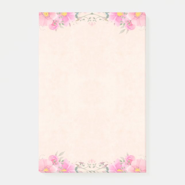 Beautiful Flowers in Pastel Colours Notes (Front)