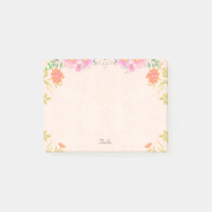 Beautiful Flowers in Pastel Colours Post-it Notes