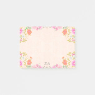 Beautiful Flowers in Pastel Colours Post-it Notes