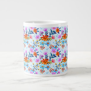 Beautiful Flowers Leaves Pattern-6587 Large Coffee Mug