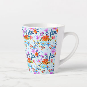 Beautiful Flowers Leaves Pattern-6587 Latte Mug