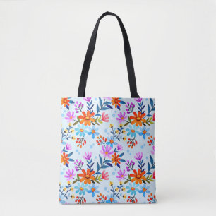 Beautiful Flowers Leaves Pattern-6587 Tote Bag