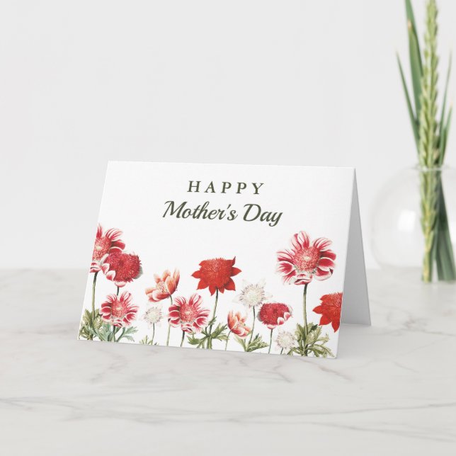 Beautiful Flowers Mother's Day Greeting Card (Front)