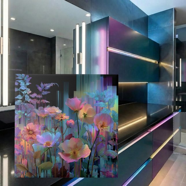 Beautiful flowers neon art tile (Creator Uploaded)