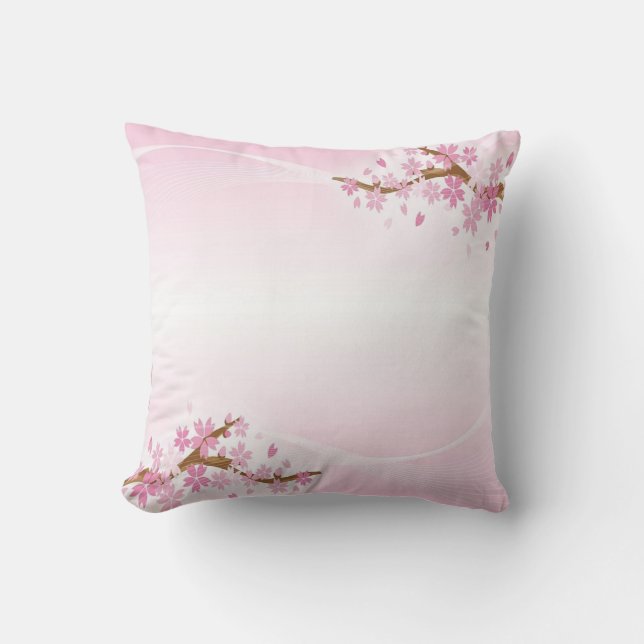 Beautiful flowers on rose gold cushion (Front)