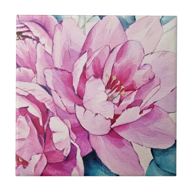 Beautiful flowers outdoor  tile (Front)