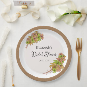 Beautiful flowers paper plate