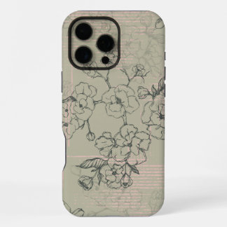 Beautiful Flowers Pattern Japanese cherry blossom iPhone 16 Pro Max Case