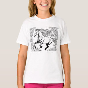 Beautiful Flowers & Pony Paint a T-Shirt