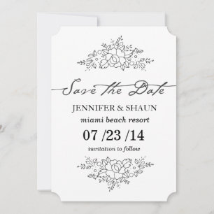 beautiful flowers save the date