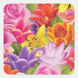 Beautiful Flowers Sticker Set