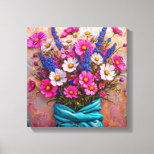 Beautiful flowers still life canvas print