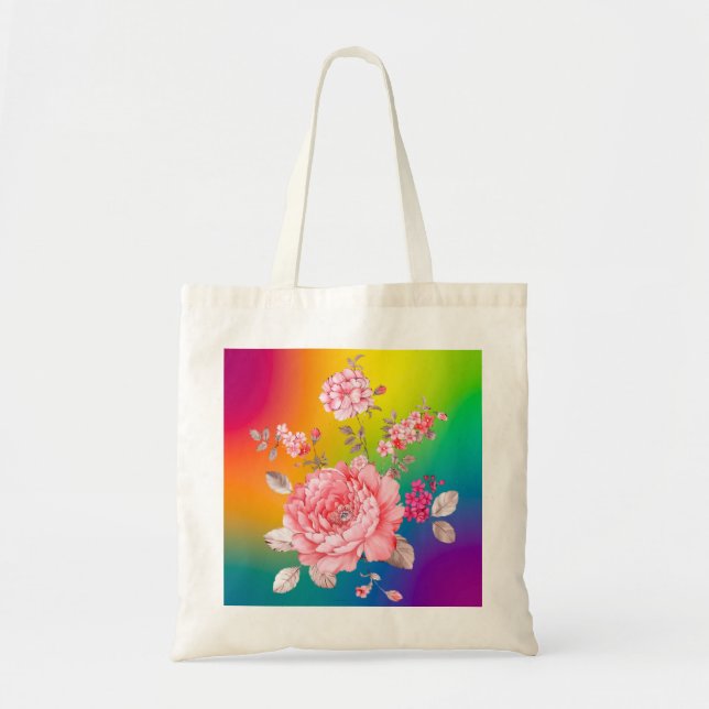 Beautiful flowers tote bag (Front)