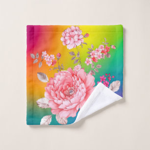 Beautiful flowers wash cloth
