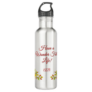 Beautiful flowers with good vibes 710 ml water bottle