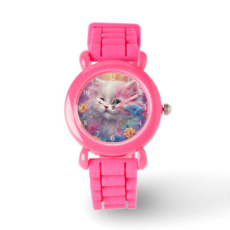 Beautiful Fluffy White Cat Watch