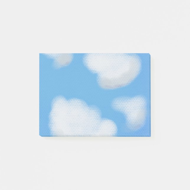 Beautiful Fluffy White Cloud Post-It Notes (Front)
