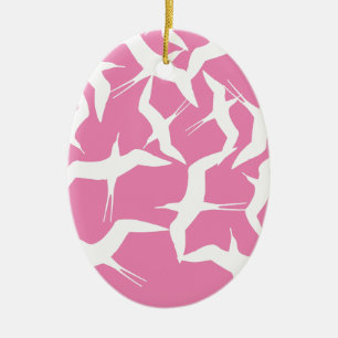 Beautiful Flying Birds Pattern Product Ceramic Tree Decoration