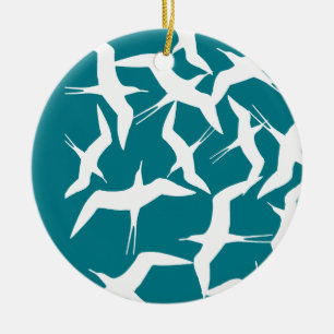 Beautiful Flying Birds Pattern Product Ceramic Tree Decoration