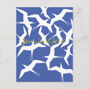 Beautiful Flying Birds Pattern Product Postcard