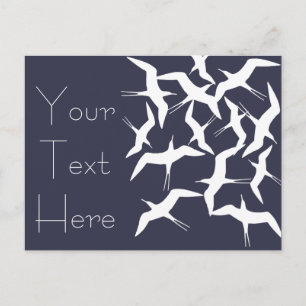 Beautiful Flying Birds Pattern Product Postcard