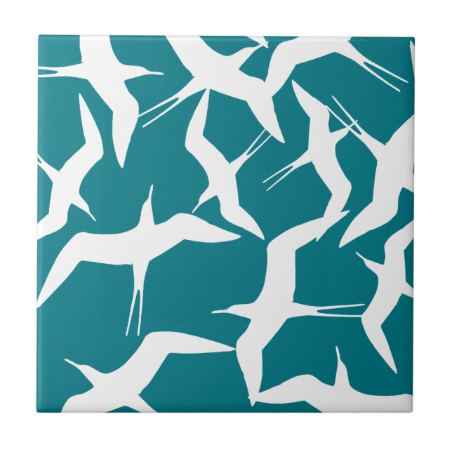 Beautiful Flying Birds Pattern Product Tile (Front)