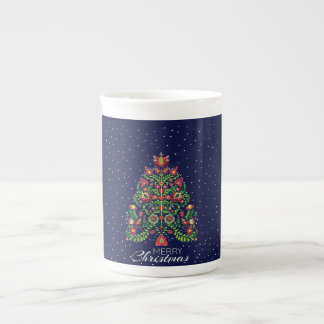 Beautiful Folk Matyo Kalocsa Christmas Bone China Mug