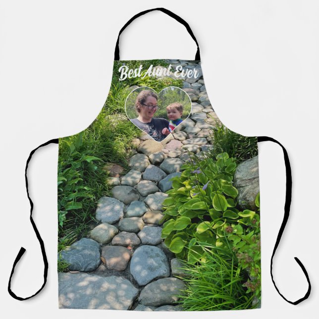 Beautiful forest photo sunlit trees photo template apron (Front)