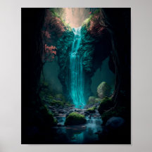 Beautiful Forest Waterfall, Magical Forest
