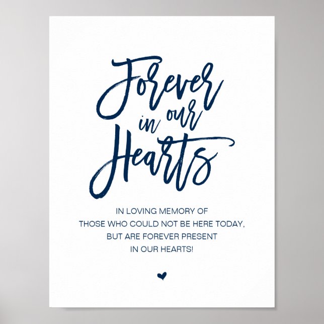 Beautiful Forever In Our Hearts, Navy Memorial Poster (Front)