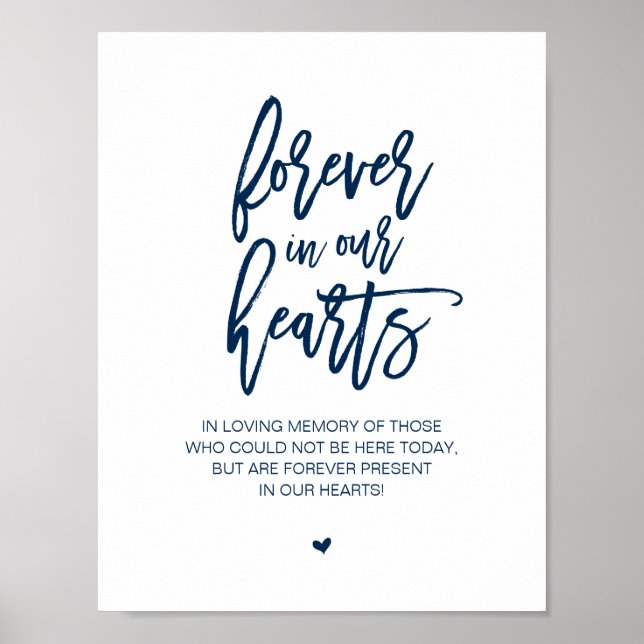 Beautiful Forever In Our Hearts, Navy Memorial Poster (Front)