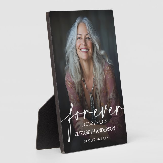 Beautiful Forever in our Hearts Photo Memorial Plaque (Side)