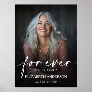 Beautiful Forever in our Hearts Photo Memorial Poster