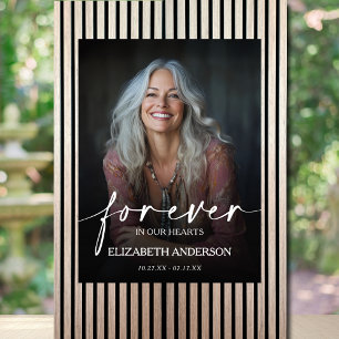 Beautiful Forever in our Hearts Photo Memorial Poster