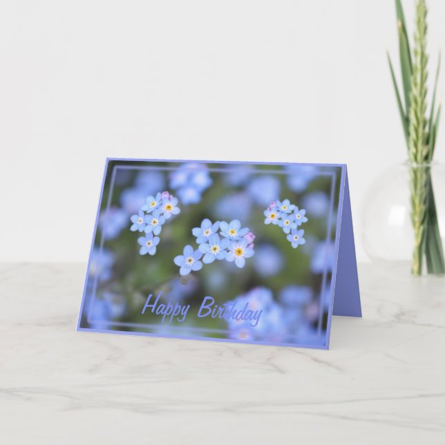 Beautiful Forget-me-not flowers birthday Card (Front)