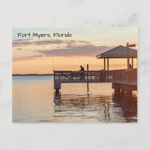 Beautiful Fort Myers Florida Sunset Postcard