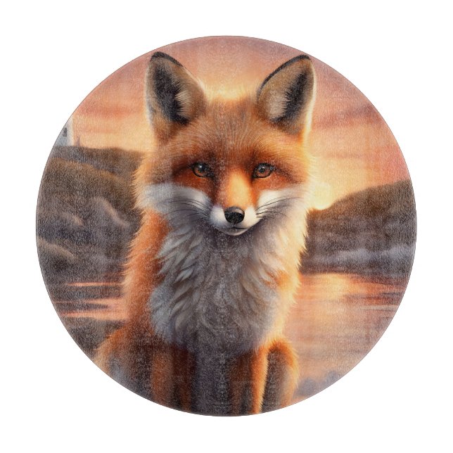 Beautiful Fox Cutting Board (Front)