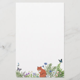 Beautiful Fox in the Woodland Stationery