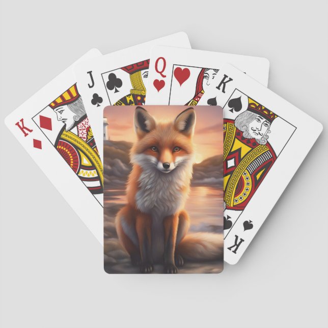 Beautiful Fox Playing Cards (Back)
