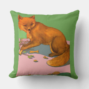 beautiful fox print cushion