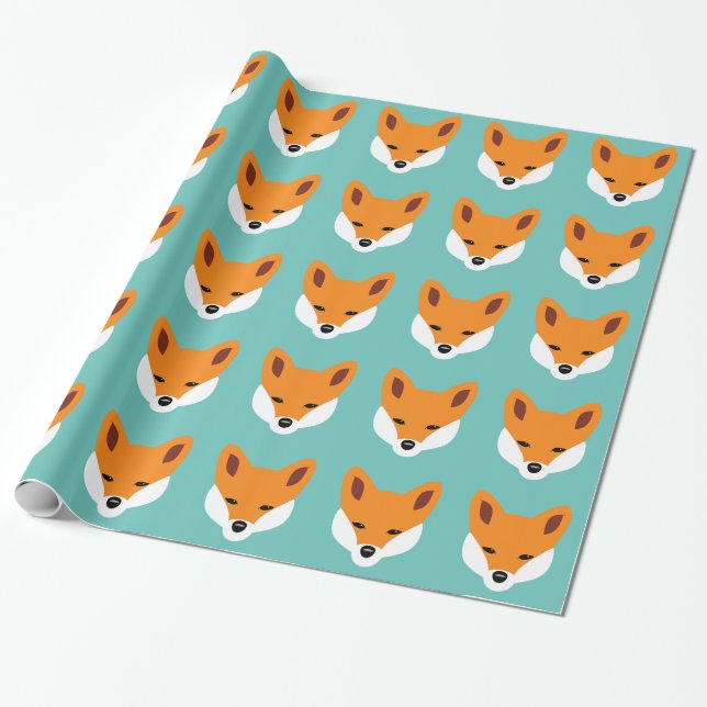 Beautiful Fox Wrapping Paper (Unrolled)